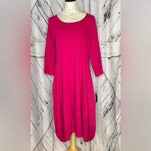 PRAIRIE COTTON Tulip Dress Pink Small